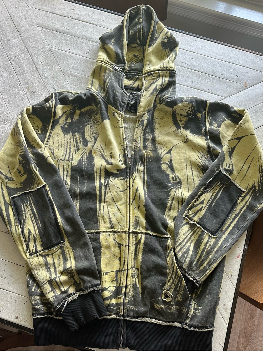 Fallen RWTF Yellow & Black Graphic Zip Hoodie Jacket - SKATER VINTAGE